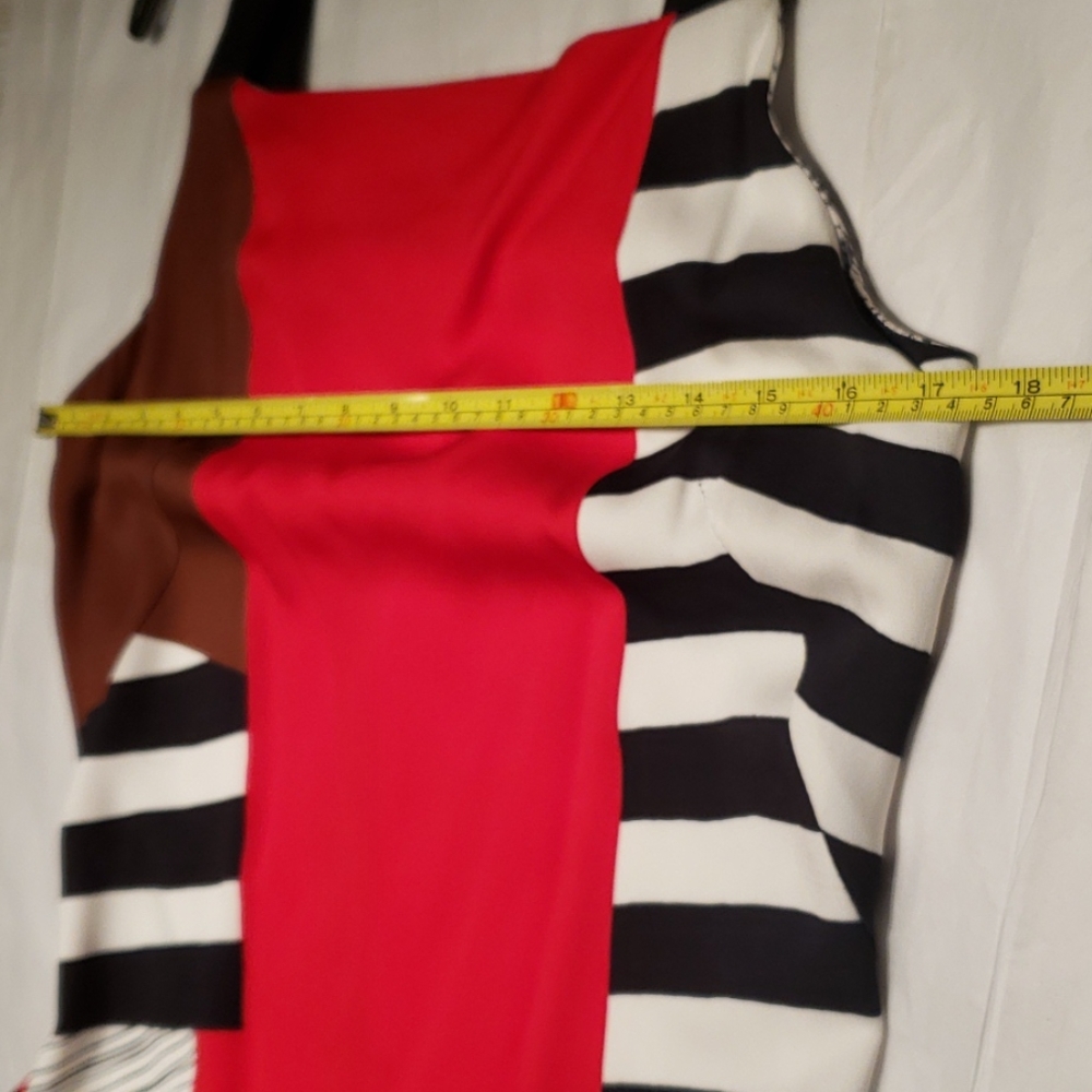 MILLY NEW Dress Striped ColorBlock Sheath Back Zip Women's 8 USA Sexy! - Picture 6 of 14
